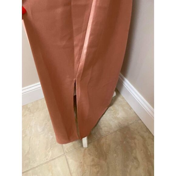 Anthropologie x BHLDN Cali Satin Charmeuse Midi Dress Size 20 - Picture 6 of 9